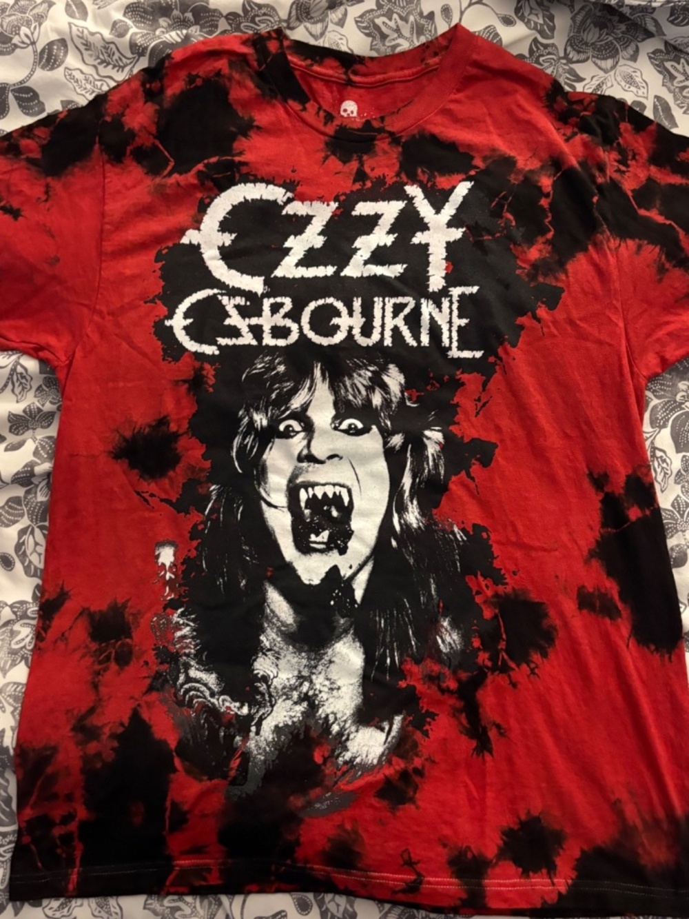 UNIVERSAL Halloween Horror Nights 2026 Ozzy Osbourne Red Tie-Dye T-Shirt